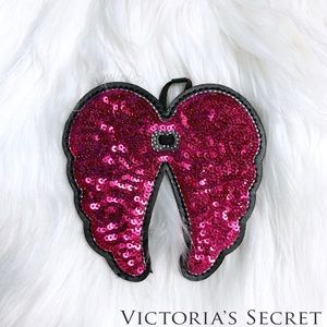 VS Pink Sequin Angel Wing Bag Charm